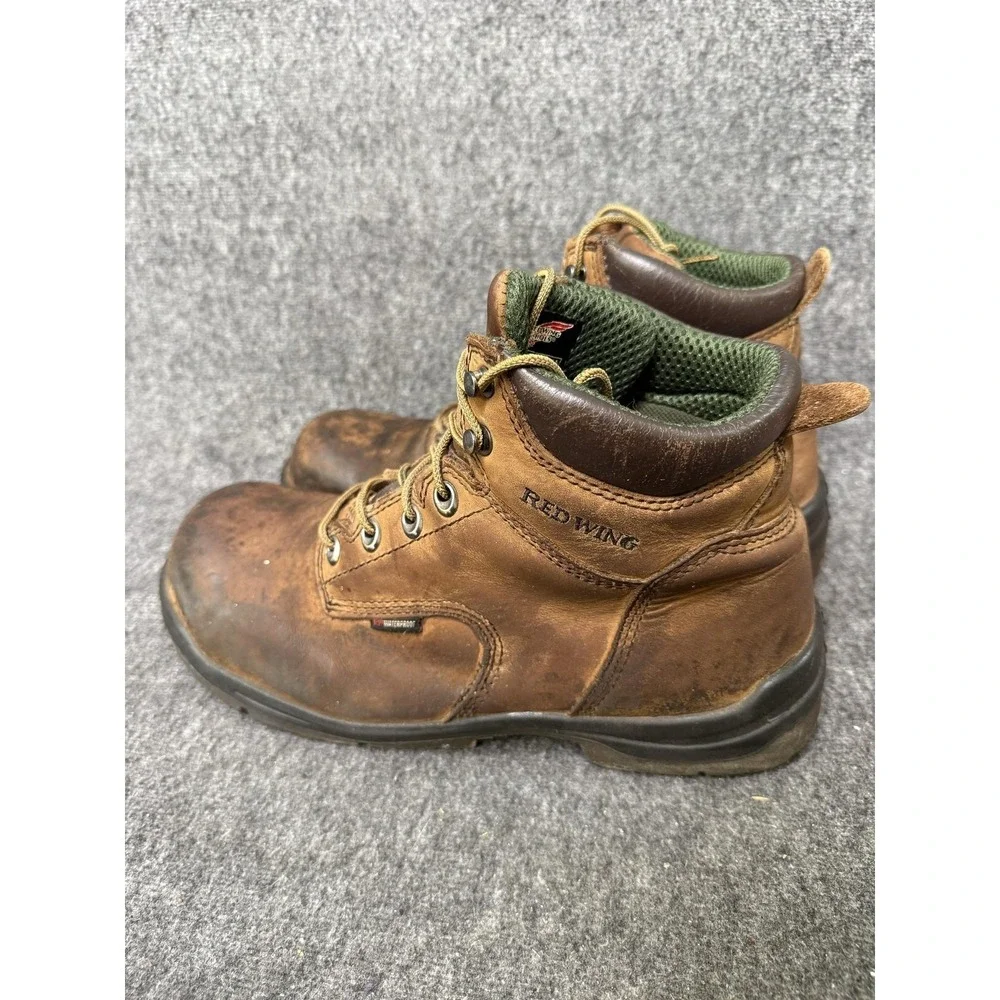 Red Wing Shoes Boots Mens Size 11.5 Brown Waterproof Leather King Toe 2240 Work